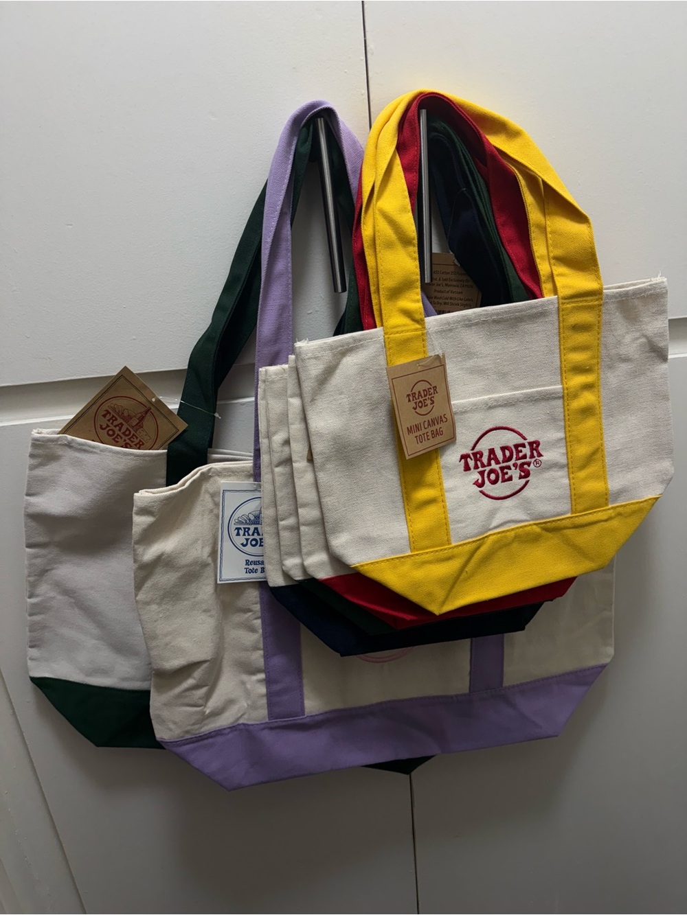 Trader Joe’s Canvas Large and Mini Totes Bundle